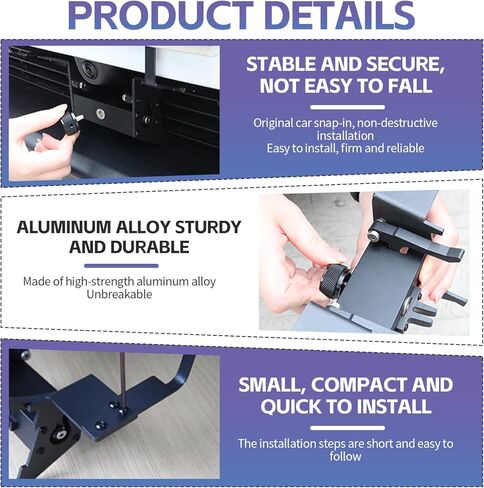 2025 2026 Tesla Model Y Juniper Lockable No-Drill Front License Plate Holder, Anti-Theft License Plate Bracket Mount, No Adhesive, No Camera Block, Compatible with Model Y Accessories in Kuwait