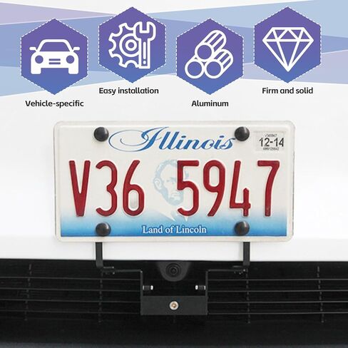 2025 2026 Tesla Model Y Juniper Lockable No-Drill Front License Plate Holder, Anti-Theft License Plate Bracket Mount, No Adhesive, No Camera Block, Compatible with Model Y Accessories in Kuwait