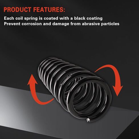 Rear Left & Right Suspension Coil Spring Set Compatible with Ela-ntra 2007 2008 2009 2010 L4 2.0L, Replace# 81153 553502H101 553502H121 553502H221 2PCS in Kuwait