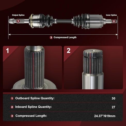 Anytek - Pair Front CV Axle Half Shaft for 1996-2002 Toyota 4Runner 4WD for 1995-2004 Tacoma 4WD Models in Kuwait