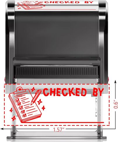Red Checked by Teacher Stamps for Grading,Self-Inking Checked by Stamps Personalized for Teacher Supplies,Custom Teacher Checked Stamps for Classroom Supplies,Grading Stamp in Kuwait