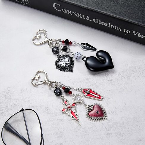 2Pcs Keychains for Women Cute Bag Charms with Alloy Swivel Clasp for Backpack Decoration Purse Charm in Saudi Arabia