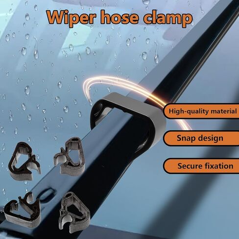 4 Pcs Windshield Wiper Nozzle Hose Retention Clips, Replacement for Honda Civic, Accord, CR-V, HR-V 2023-2026 & Tesla Model 3, Model Y 2017-2025, Wiper Arm Spray Nozzle Holder Clips in Kuwait