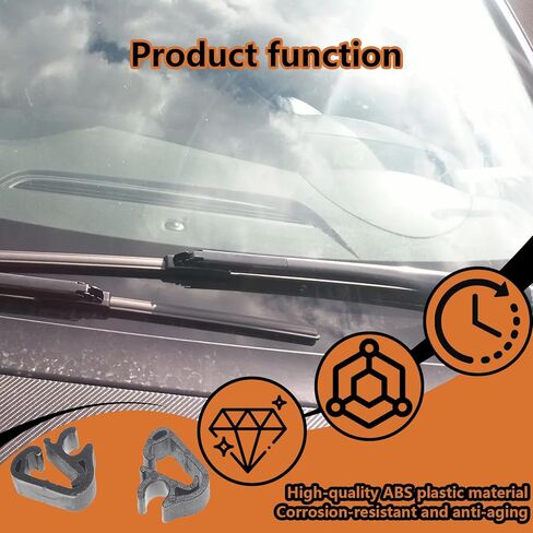 4 Pcs Windshield Wiper Nozzle Hose Retention Clips, Replacement for Honda Civic, Accord, CR-V, HR-V 2023-2026 & Tesla Model 3, Model Y 2017-2025, Wiper Arm Spray Nozzle Holder Clips in Kuwait