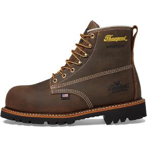 Thorogood American Legacy Series 6" Crazyhorse Nano Toe Waterproof Leather Work Boots for Men with Slip-Resistant Outsole