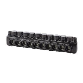 NSI Polaris Connector with Mounting Hole, Wire Entry from Either Side, IPLMD Series, 600-6 AWG Wire Range, 10 Ports, 5/16" Hex, 2.95" Width, 3.05" Height, 14.91" Length