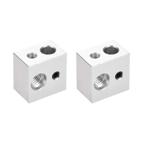 uxcell Aluminum Heater Block, Specialized for Filament 1.75mm for MK10 3D Printer Extruder 2pcs