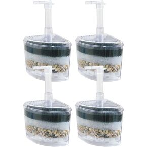 CNZ XY-2008 Corner Filter Air Driven Bio Sponge Up to 15 gallons, 4-Pack