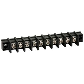 NTE Electronics 25-B100-10 Series 25-B100 Terminal Block Barrier Strip, Solder Lug Type, 25 Amp, 10 Pole, 9.50 mm Pitch, 300V, 22-12 AWG Wire Range