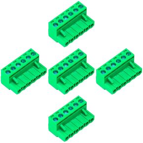10 Pcs 5.08mm 6 Pin Phoenix Type Connector Green PCB Screw Terminal Block 6 Pole