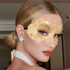 Masquerade Mask Mardi Gras Mask for Women Metal Mask Costume Cosplay Party