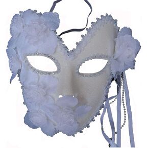 Flower Venetian Masquerade Full Face Lace Women Eye Mask for Costume Mardi Gras