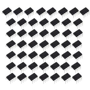 50Pcs NE555 Timer IC NE555P 8-Pin with Machined Contact Pins NE555P IC Chip Single Precision Timer