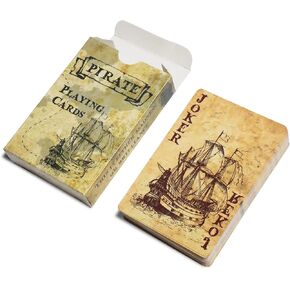 الرجعية نمط القراصنة أوراق اللعب القياسية خمر القراصنة السفينة لعبة بطاقات البوكر سطح أوراق اللعب 60*90 مللي متر in Kuwait
