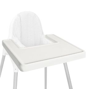 Baby High Chair Tray Compatible with IKEA Antilop High Chair Baby Dining Feeding Tray for Baby Toddler - Made with Food-Safe Plastic (BPA BPS BPF Lead and Phthalate Free) - White