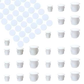 90pcs 6mm/8mm/10mmPlastic Hole Plugs for Holes Cabinet Hole Plugs White Screw Hole 54pcs Self-Adhesive Screw Covers Caps Dustproof Sticker 21mm White