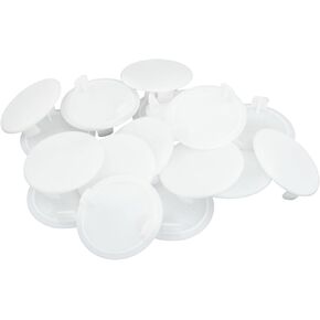 20PCS 35mm Plastic Concealed Hinge Hole Cover Plug Cap White