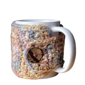 Mug cozy, sweater for mugs, coffee cozy for mugs (Earth mixed)