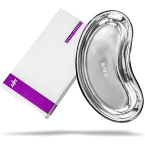 MJW Stainless Steel Kidney Dish - 8" kidney Shaped Curved Emesis Bowl for Medical, Dentistry and Veterinary Use, Ideal Kidney Basin Lab Instrument Tray