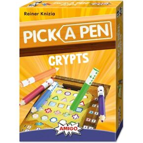 AMIGO Games Pick a Pen Crypts – Highly Innovative Roll & Write Dice Game – Score Points by Completing The Most Rows & Columns – Perfect for Family Game Night - Kids & Adults Ages 8+