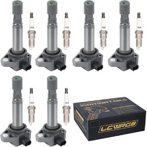 Set of 6 Ignition Coil Pack and Spark Plugs Fits for Honda Pilot Ridgeline Acura RDX ZDX 2009 2010 2011 2012 2013 2014 2015 3.5 V6 Replaces# UF624