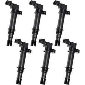 MAS Set of 6 Ignition Coil Pack Compatible with Jeep Dodge Ram Mitsubishi Cherokee Liberty Commander Dakota Durango Nitro 1500 3.7L V6 Replacement For UF270 UF297 UF399