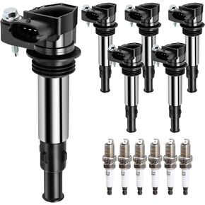 Ignition Coil Pack Spark Plug fit for 3.6 V6 2004 2005 2006 2007 2008 2009 Cadillac CTS STS, 04-06 Cadillac SRX, 05-08 Buick Allure LaCrosse Rendezvous, 2009 Chevy Traverse, GMC Acadia, UF375
