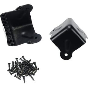 8Pcs Black Angle Corner Protector Iron Cabinet Speaker Corners Protector for Cabinet Guitar Amplifier Stage Speaker,Cabinet Corner Protectors Accessories Tool 1.34"x1.34"/34x34mm