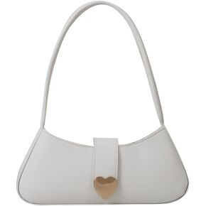 Simple Underarm Handbag Casual Shoulder Bag for Women Small PU Designer Handbag with Single Strap and Zip Closure