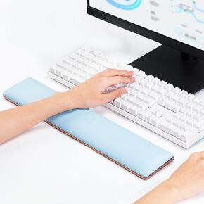 COLORCORAL Wrist Rest for Computer Keyboard Ergonomic Memory Foam Wrist Pad with Anti-Slip Rubber Base Wooden Keyboard Wrist Support for Typing Pain Relief