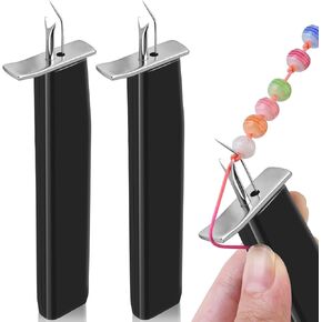 WXJ13 2 Pieces Jewelry Bead Knotting Tool for Create The Secure Knots, Pearl Jewelry Making Tool Professional Bead Knotting Tool for Jewelry Making Stringing Beading Tools, Black