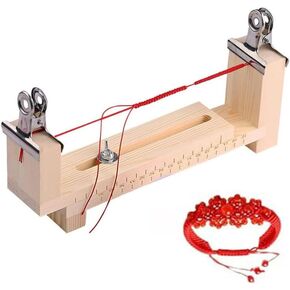 WenTigDY قابل للتعديل طول باراكورد تهزهز سوار صانع إطار خشبي معصمه صانعباراكورد تهزهز سوار صانع الخشب تهزهز سوار صانع DIY اليد الحياكة سوار تهزهز مع 2 المشبك in Kuwait