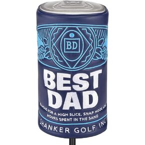 Shanker Golf Driver Headcover - Best Dad Beer Can Shaped Funny Headcover - Tour Grade PU Leather Golf Club Cover with Embroidered Finish