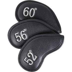 Craftsman Golf Black 52 56 60 Degree Golf Wedges Headcovers Covers Embroidered Club No. on Both Sides Magnetic Closure…