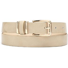 Women Waist Belts for Dresses Thin Black Skinny Leather Belts with Gold Pin Buckle