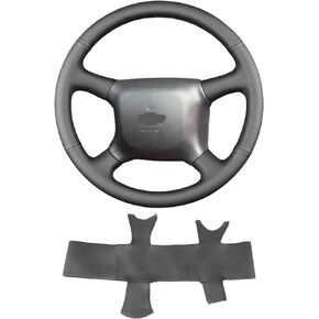 Hand Sewn Steering Wheel Cover,Fit for Chevy Astro Silverado 1999/Suburban 2000/Blazer S-10 2001/Avalanche Blazer 2002/Kodiak 2005,Non-Slip Breathable Microfiber Leather Steering Wheel Cover