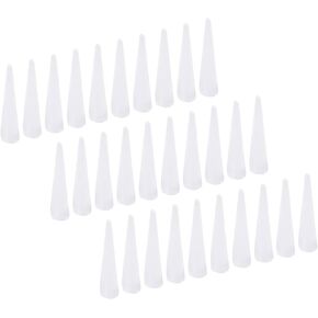 YOKIVE 100Pcs Silicone Rubber Stoppers, Tapered Plugs with High-Temperature Resistance | Protect Hole, Great for Lab Industry (White, 1/32" to 1/8")