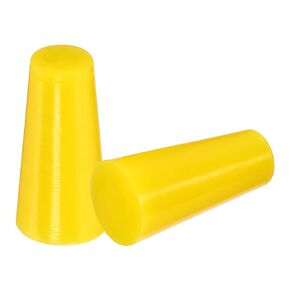 MECCANIXITY Silicone Rubber Tapered Plug 6.4mm to 9.5mm Solid Yellow for Powder Coating, Painting, Anodizing, Plating, Sandblasting, Laboratory Use 50 Pieces