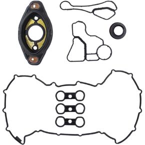 MOTOKU Engine Valve Cover Gasket Oil Filter Adapter Housing Oil Cooler Valvetronic Gaskets Camshaft Adjuster Eccentric Shaft Actuator Seal Set for BMW E60 E82 E90 E91 E61 E70 N51 N52 Engine