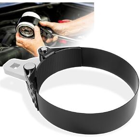E-cowlboy 2322D Heavy-Duty Oil Filter Wrench, 5-1/4" to 5-3/4" Diameter Range, for Use With 1/2" Square Drive Tool,Steel Construction