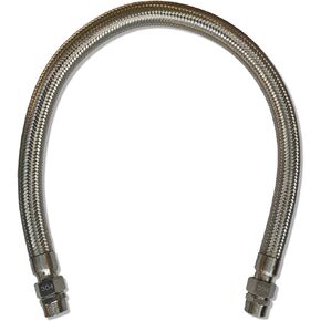 SHOOSHINE 48" Compressor Jumper Hose 3/4" NPT, Air Compressor Hose of Flexible Stainless Steel Body With 3/4" NPT Male Fittings Both Ends Rotate Freely 750°F 450 PSI