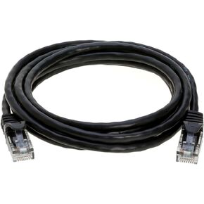 Cables Direct Online Cat6 1.5FT Network Ethernet Patch Cable, 550Mhz Internet Wire, Compatible with PC, Laptop, Modem, Router, TVs, Printer Cord, Consoles for Home and Office, Black