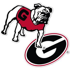 Desert Cactus University of Georgia Sticker Bulldogs UGA Dawgs Vinyl Decal Laptop Water Bottle Car Scrapbook (4 Inch Set VB)