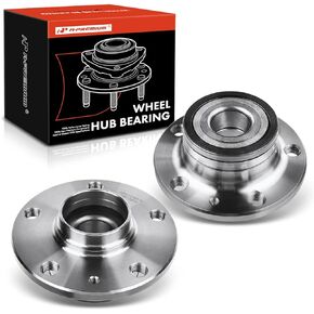 A-Premium 2 x Rear Wheel Bearing and Hub Assembly Compatible with Audi Volkswagen - 2005-2022 - Q3, TT, Beetle, CC, EOS, Golf, GTI, Jetta, Passat, Tiguan, FWD