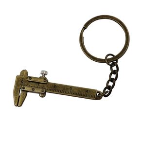 Brown Mini Vernier Calipers,Portable Metal Vernier Caliper Straight Tooth Keychain Measuring Tools,Ruler Vernier Caliper Pendant, Digital Calipers, Calipers