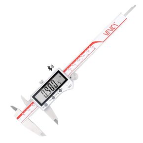 VINCA IP67 Grade Bluetooth Digital Caliper, DIPA-0605B 0-6 Inch/150mm, Inch/Millimeter/Fraction Conversion, Stainless Steel, Large LCD Screen