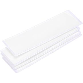 MECCANIXITY Label Holder 6" x 2" for Office File Cabinets, Rack or Shelves Organize with Rubber Magnetic Self Adhesive 10 Pack