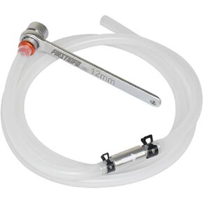 FIRSTINFO F3511 11mm Mini Brake Bleeder Wrench with Hose, Check Valve and 12 Points Socket, for Automotive and Motorcycle Brake Bleeding