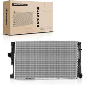 A-Premium Engine Coolant Radiator Assembly Compatible with BMW F10 Series 528i, 528i xDrive, 2012 2013 2014 2015 2016, L4 2.0L, Automatic Transmission, Replace# 17117626558