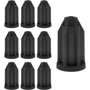 fengxiaomin-10PCS Black Caster Socket Sleeve Round Inserts, plastic caster stem socket insert cap Total length 43.5mm, inner diameter 11.5mm Round Caster Socket Sleeve